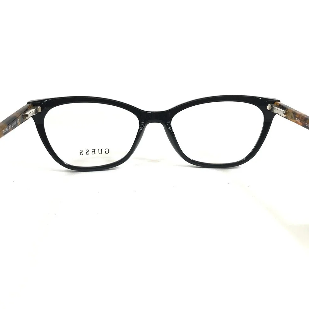 Guess Eyeglasses Frames GU2668 001 Black Tortoise Cat Eye Full Rim 52-16-140